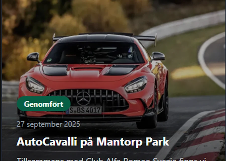 Auto Cavalli på Mantorp Park